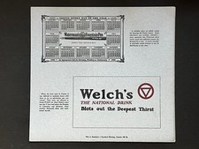 1922 WELCH'S GRAPE JUICE WATERMAN'S FOUNTAIN PEN 2 BLOTTERS ON 1 OVERSIZED SHEET picture