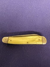 Vintage Camillus N.N.# 2 Blade Jack USA two Blade Folding Yellow darling 30s-40s picture