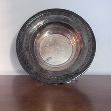 Vintage Reed & Barton 1203 A Silver Plate Filigree Trim Bowl 10