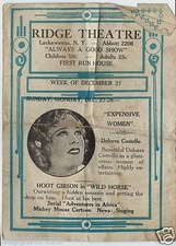1931 Ridge Theatre Program Lackawanna NY / Dolores Costello Expensive Women picture