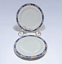 Antique Dinner Plates MZ Altrohlau CM Czech ALT38 4 pc Set Blue Gold Pink Floral picture