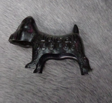 Lot/3 pcs Vtg IDEAL DOG FOOD Good Luck Charm BLACK DOG ~ 1.25