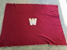 Rare Vintage Horner Woolen Mill Company University Of Wisconsin Blanket 80Lx59W picture