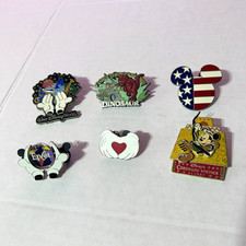 Disney Lot-6pcs WDW Mickey Mouse Pin Set 2002-04 Hinged Patr. Special Dino 190 picture
