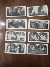 French Cook & Comic Lover Series Complete 25‑View Stereograph Set Box circa 1910 picture