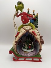 The Grinch Dr. Seuss Lighted Rotating Resin Figurine  10.5
