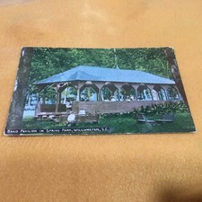 1913 Williamston SC Postcard ( Band Pavilion in Spring Park ) South Carolina picture