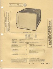 1956 Raytheon C-2163B Television TV Photofact Manual Schematic M-1761E 2167B picture
