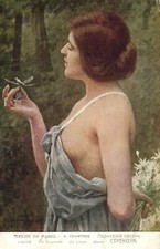 PC SALON DE PARIS NUDE A. CHANTRON THE DRAGONFLY (a49091) picture