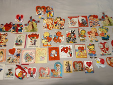 Vintage 1940S -1950s large lot Valentines Cards picture