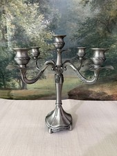 Silver tone 5 arm candelabra picture