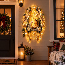 Lighted Nativity Wall Decor, Bethlehem Star of Faith, 2026 New LED Christmas picture