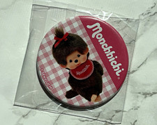 Sekiguchi Monchhichi Pink Gingham Button pin NEW kawaii picture