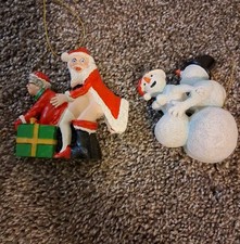 2 Spencers Naughty Resin Christmas Decorations From Spencer's Gifts picture