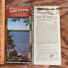 Vintage 1960s Bill Rom's Canoe Country Outfitters Ely, MN Brochures Price Lists picture