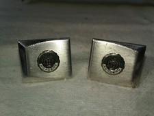RARE Vintage Deerfield Academy Cufflinks. Enamel School Seal . VGC picture