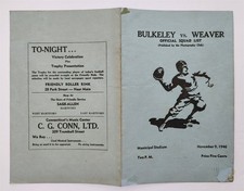 1946 vintage BULKELEY vs WEAVER hartford ct HIGH SCHOOL FOOTBALL program picture
