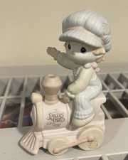 VTG 1992 Precious Moments All Aboard For Birthday Club Fun Boy on Train Figurine picture