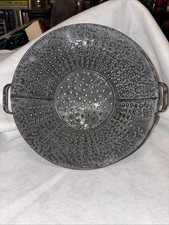 Antique Gray Graniteware Colander 11” picture