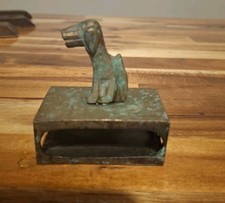 Vintage Hagenauer Bronze Sitting Dog Matchbox Holder MCM Art Deco Unique picture