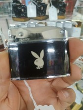 Vintage 1960s Playboy Bunny Logo Cigarette Lighter Black New Wick & Cotton Works picture
