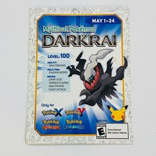 Mythical Darkrai 3DS GameStop Promo Card 2016 Collectable Card Scratched B1 picture