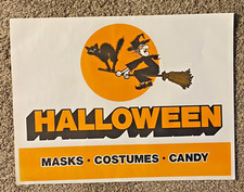 Vintage Ben Franklin 5 and Dime Store Hanging Halloween Sign 23