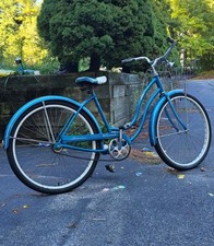 Schwinn Hollywood Cruiser Bicycle Vintage 1963 Blue Women's Girls Beach Bike picture