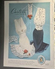 1954 Women's Carter's Nylon Tricot It's A Scarf It's A Slip Vintage Fashion Ad  picture