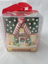 Vintage Fitz & Floyd Holiday Candle Collection Gingerbread House Ceramic Candle  picture