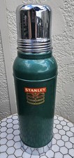 Vintage 1955 Stanley Super Vac Thermos Green Stainless Lining with Cork & Cup picture