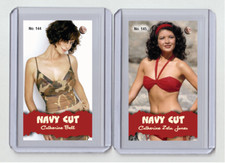 Catherine Zeta Jones rare MH Navy Cut #'d x/3 Tobacco card no. 145 picture