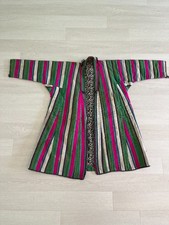 Handmade Uzbek Antique Embroidery Chapan Coat Robe Kaftan Kimono Chopon Boho picture
