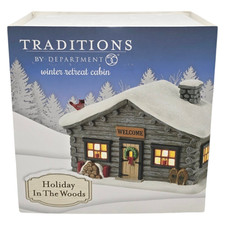 Department 56 Holiday In The Woods 4049546 Winter Retreat Cabin Lighted Building picture