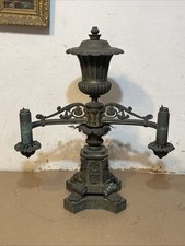 Antique Bronze Double Arm Argand Lamp J & I Cox New York To Restore picture
