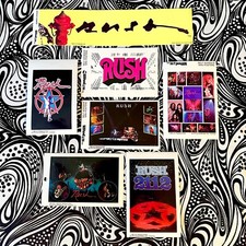 7 Choices Vintage 1980 RUSH Rock Mini POSTER + Bumper STICKERS Never Used picture