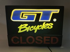 Rare Vintage 1990’s GT Bicycles Bike Shop Open Closed Sign BMX MTB 24x18 USA picture