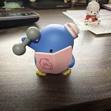 Sanrio Hello Kitty & Friends Tuxedo Sam Figurine with Dumbbell and Pink Book  picture