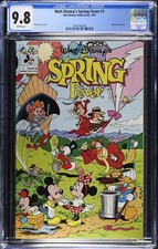 🐣 Walt Disney's Spring Fever #1 CGC 9.8 WP 1991 Rick Hoover Wraparound Cover picture