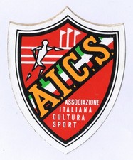 Adesivo Sticker Vintage Autocollant A.I.C.S. ASSOCIAZIONE ITALIANA CULTURA SPORT picture