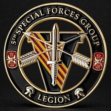 5th Special Forces Group Legion V De Oppresso Liber Cutout Challenge Coin picture