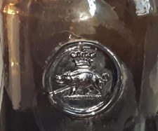 Rare Georgian Sealed 'Black Glass' Wine Bottle from the Edgcumbe Estate Vault picture