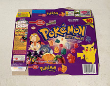 Betty Crocker Pokémon Fruit Snacks Empty Box Flat 10 Pouches Purple 2000 picture