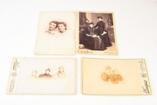 Late 1800s Cabinet Card Albumen Photo 4¼x6½ - Lot of 4 - Victorian Sisters V29 picture