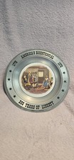1776 America's Bicentennial Pewter Plate, Betty Ross And The Flag picture