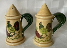 Metlox California Provincial Rooster Salt Pepper Shakers Poppytrail Vernon 3.5