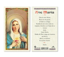 Hail Mary in Spanish - Ave Maria)   Paperstock Holy Card HC9-002SNL picture