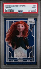 MERIDA 2023 TOPPS CHROME DISNEY 100 Blue Wave Refractor /23 PSA 9 - RARE picture