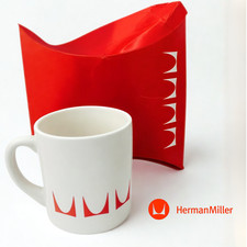 Herman Miller Eames Employee Issued Mug 8oz Red Logo MCM Vintage USA NIB picture