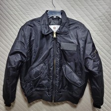 US Military Pilot CWU-45/P Flight Jacket Flyer's Cold Weather SMALL USAF Black picture